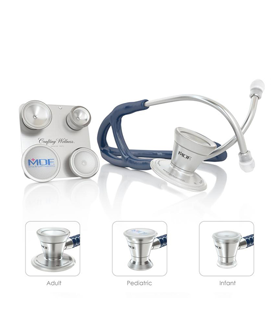 Procardial Stethoscope 797CC Silver & Navy Blue